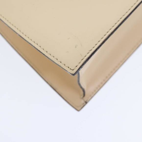 CELINE Hand Bag Leather 2way Cream Gold Auth 91296 - Picture 16 of 16